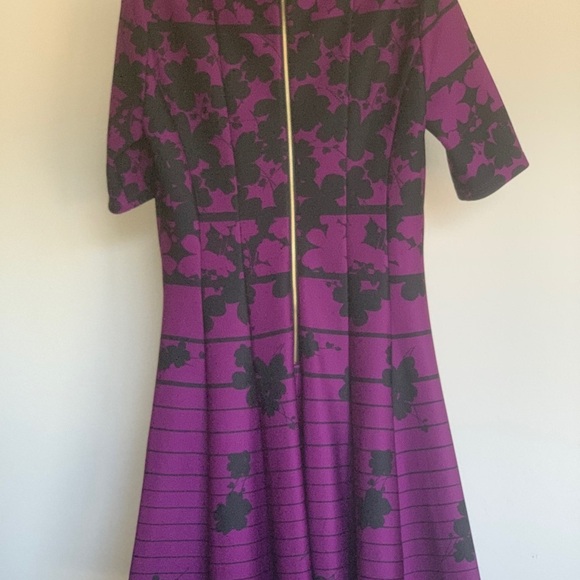 Julian Taylor New York Purple & Teal Circle Skirt Dress, 10 - Picture 9 of 9